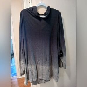 Torrid long sleeve shirt with hood; size 5XL; gray